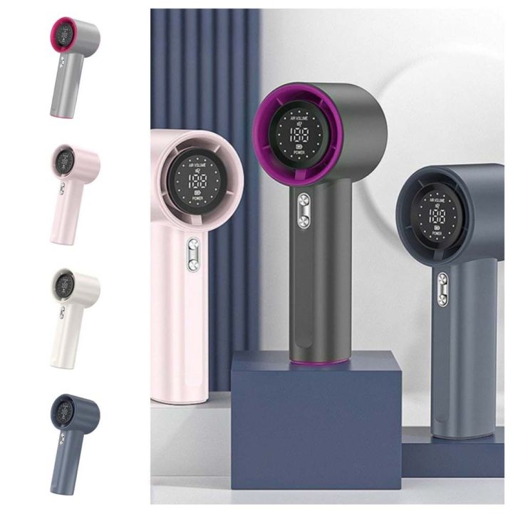 Long Lasting Small Mini Portable Fan Air Turbo Tech Adjustable Rechargeable Fan Ultra-quiet Strong Wind Pocket Fan Makeup Setting
