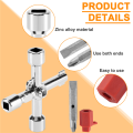 NAMUNY 4 In1 Meter Box Key Gas Key Meter Key Multi-Functional Utilities Key for Electric Cupboard Cabinet Opening Key. 