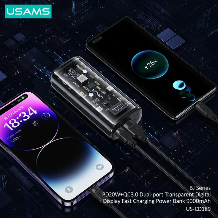USAMS%209000mAh%2020W%20Fast%20Charging%20Power%20Bank%20PD%20QC%203.0%20Digital%20Display%20Powerbank%20By%20PMH%20Tech%20-%20Image%204