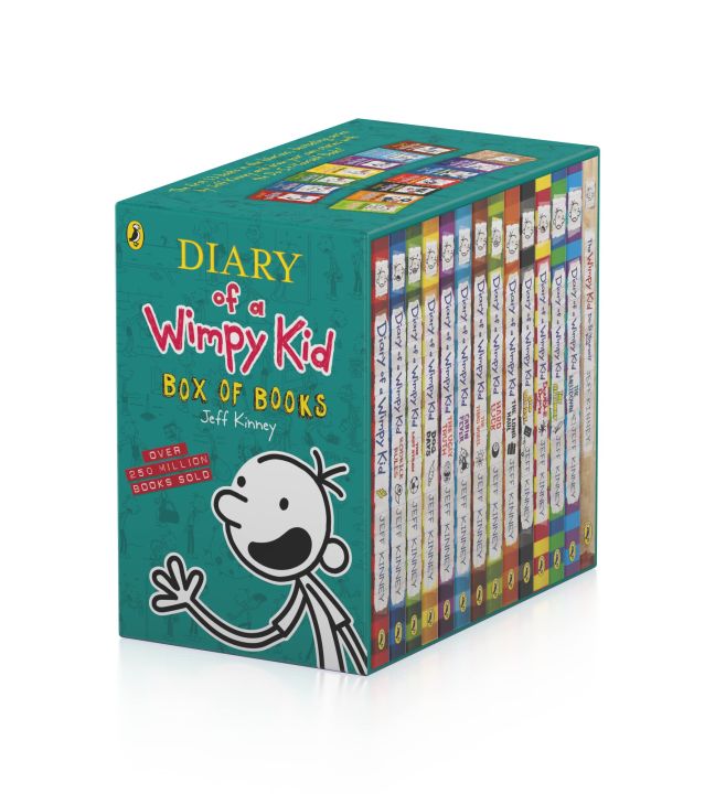 Diary of a Wimpy Kid - Box Set of 14 Books ( Books 1 - 13 + DIY book) | Children Book Set | For 8-12 Years