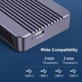 ACASIS Computer Tablet Accessories, Thunderbolt Memory Interface Expansion U-S-B4.0 M.2 Nvme Thunderbolt SSD Enclosure 40Gbps Compatible With Thunderbolt 3/4, U-S-B3.2/3.1/3.0/2.0, With Thunderbolt 4 C To C Cable, TBU405 Upgraded Version With Fan. 