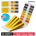 NEW 80-800 Pcs PH Indicator Test Strips Professional 1-14 pH Litmus Paper Hot Selling PH Test Papers for Water Cosmetics Soil Acidity Test Strip. 