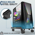 Adjustable Mobile CPU Stand PC Tower Stand with Rolling Caster Wheels for Most Computer PC. 