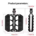 MEROCA Mountain Bike Flat Pedals MTB Pedals with Light Aluminum Alloy Folding Bike Pedals Road Bike Pedals with Safety Warning Replacement Bike Pedals. 