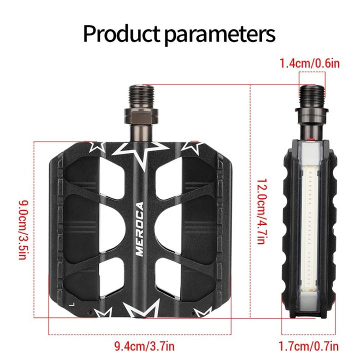 MEROCA%20Mountain%20Bike%20Flat%20Pedals%20MTB%20Pedals%20with%20Light%20Aluminum%20Alloy%20Folding%20Bike%20Pedals%20Road%20Bike%20Pedals%20with%20Safety%20Warning%20Replacement%20Bike%20Pedals%20-%20Image%205