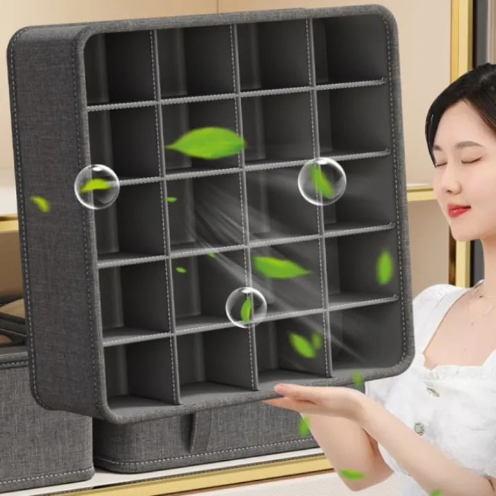 New%2020/6/7%20Grids%20Underwear%20Storage%20Box%20with%20Dividers%20Multifunctional%20Socks%20Drawer%20Organizer%20with%20Handle%20Folding%20Home%20Sorting%20Boxes%20Bras%20-%20Image%206