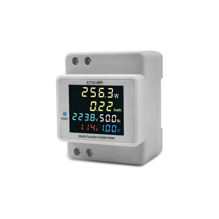 Single Phase Power Monitor Digital Single Phase Energy Meter Household Electricity Usage Monitor ...