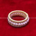 Silk Thread Wrapped Pearls Embeded Bangle/Choodi. 