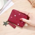 Lady Cute Money clip Coin Purse PU Leather Card Holder Tassel Wallet Mini Coin Purse Money Clip Money Bags. 