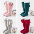 Knee High Bow Design Long Socks For Baby Girl. 