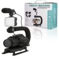 Video Making Kit AY-49U Vlogging Camera With Mic Tripod Kit, For Photography, Mobile. 