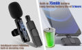 K8 Wireless Collar Clip Professional Microphone For Live, Video, Sound Recorded Type-C. 