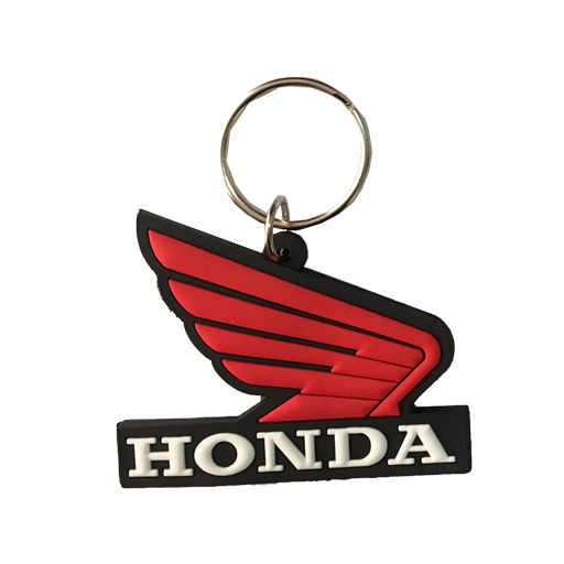 Honda Double Sided Rubber Keychain Keyring
