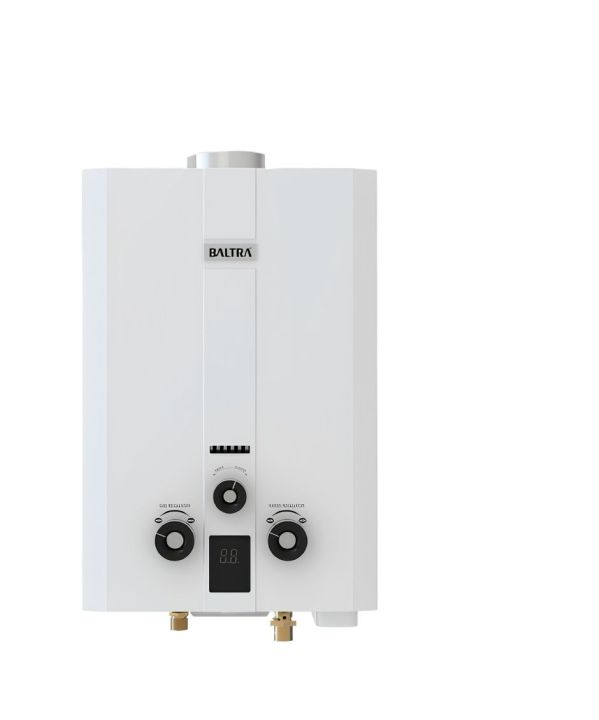 Baltra Gas Geyser UVIRA | 6 Ltr | Automatic Pulse Double Ignition | 12 Months Warranty | LED Display | Gas & Water Flow Adjustment