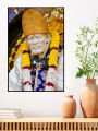 12x18 inches Sai Baba Photo With Plywood Framing Ideal For Home & Office Use. 