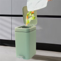 With Foot Pedal and Push-on Lid Ultra-Thin Pedal Trash Can Suitable for Kitchen, Bathroom,. 