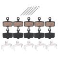 5 Pairs Durable Resin Semimetal Disc Brake Pads Black Lightweight Brake Pad Set Easy To Install 30mm Electromobile Brake Pads For Mountain Bikes,Road Bikes. 