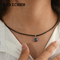 DISICHEN Portable Turkey Evil Eye Charms Necklace for Woman Blue Round Pendants Couple Chain Necklaces Lucky Jewelry 2023 Fashion Friendship Gift. 