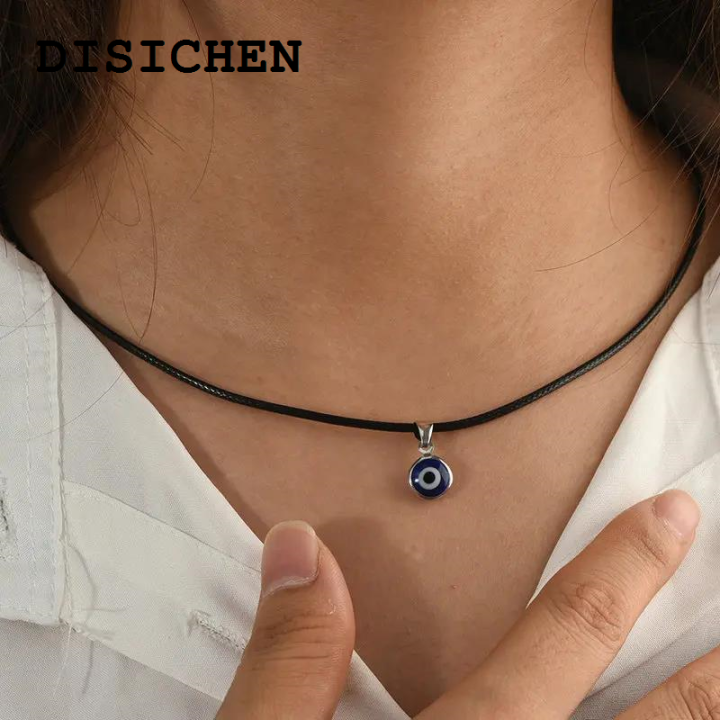 DISICHEN%20Portable%20Turkey%20Evil%20Eye%20Charms%20Necklace%20for%20Woman%20Blue%20Round%20Pendants%20Couple%20Chain%20Necklaces%20Lucky%20Jewelry%202023%20Fashion%20Friendship%20Gift%20-%20Image%202