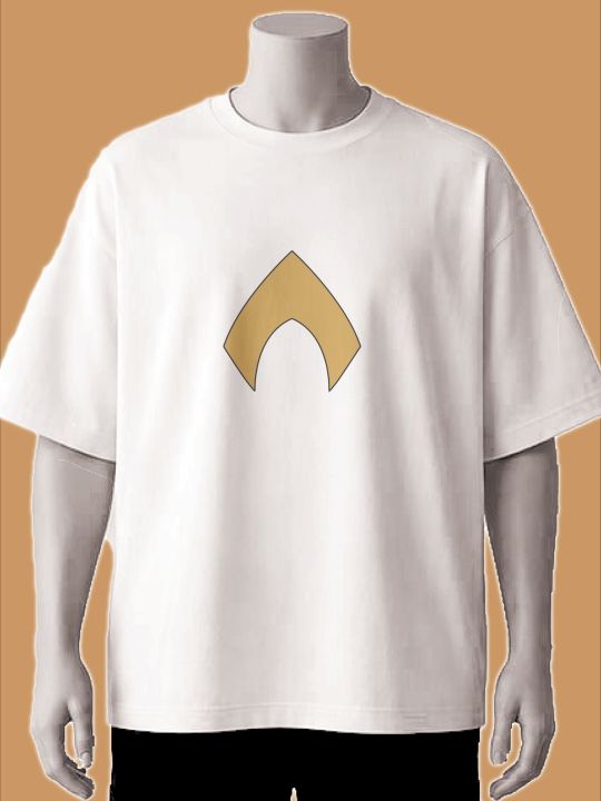 Aquaman Crest Emblem Printed Tshirt (Brown, Black, Maroon, White, Cream, Blue)