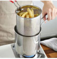 304 Stainless Steel Deep Frying Pot Kitchen Fryer Tempura Fryer Pan Fry Kitchen Pot Chicken Fried Frying Pans Cooking Tools. 