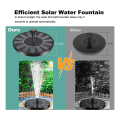 Solar Fountain Black Solar Fountain Water Fountain Solar Water Fountain with 6 Nozzles and Fixer, 6.3inch Solar Fountain Pump for Bird Bath. 