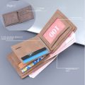 Dull Polish Three Fold Purse Business Classic Large Capacity Men's Short Wallet Leisure Multi-function Male Leather Purse Outdoor. 