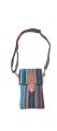 Cotton & AF Leather Mobile Phone Shoulder Bag | Unisex Crossbody Phone Pouch with Zipper Pocket | Stylish Eco-Friendly Everyday Bag (Multiple Colors). 