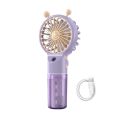 2 in 1 Portable Mini Humidity Fan With Water Humidity Noiseless Hand Fan Lightweight Portable Handheld Cooling Fan USB Rechargeable Fan For Kids,Adults,Home,Outdoor. 