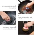 1pcs Stainless Steel Scrubber Metal Sponge Steel Scouring Pad Wire Pot Brush with Handle Kitchen Cleaning Brush for Home Dish, Pots, Coffee Maker, Bowl,etc. 