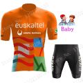 NEW ARRIVAL 2023 Kids Cycling Jersey Euskaltel Euskadi Team Set Boys Girls Cycling Clothing Children Road Bike Suit. 
