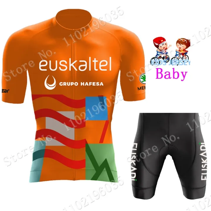NEW%20ARRIVAL%202023%20Kids%20Cycling%20Jersey%20Euskaltel%20Euskadi%20Team%20Set%20Boys%20Girls%20Cycling%20Clothing%20Children%20Road%20Bike%20Suit%20-%20Image%203