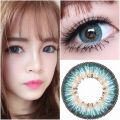 PUFFY 3 Tone Turquoise Contacts. 