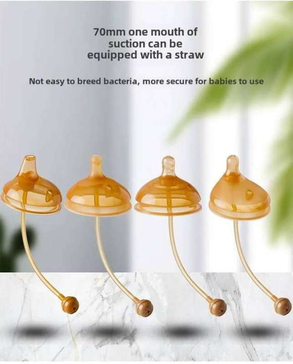 1%20Pc%207cm%20Wide%20Big%20Mouth%20Pacifier%20100%25%20Bpa%20Free%20Spoon%20Straw%20Nipple%20Gravity%20Ball%20Replacement%20Head%20For%20Baby%20Milk%20Bottle%20-%20Image%203