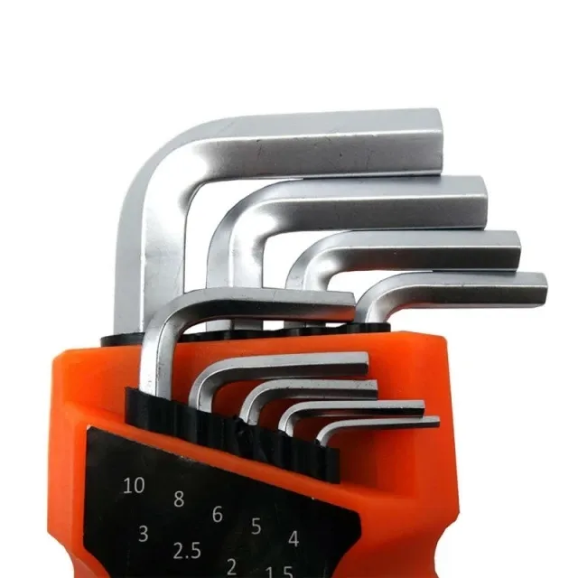 9pcs/Set%20CRV%20Allen%20Key%20Set%20Short%20L%20Shape%20Durable%20Hex%20Wrench%201.5-10mm%20Multifunction%20Hand%20Tool%20Silver%20Tone%20-%20Image%206