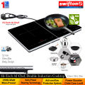 Swifton Double 2 Induction Cooktop Anti Overflow Protection 9 Cooking Power level Power Booster Child Lock Timer SN-i25DH. 