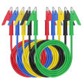 Dual Ended Crocodile Alligator Clips 15A Test Lead Wire Cable with Insulators Clips 5 Colors Test Flexible Cable. 