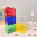 Blocks Shape Coin Box Kids Money Bank Transparent Stackable Storage Box Toy Gift for Children Coin Piggy Bank Money Saving Box Huiye. 