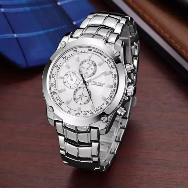 CURREN%20%20Stainless%20Steel%20White%20Dial%20Men%20Watch%20-%20Image%203