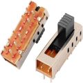 5pcs Mini SS-24E01 Micro Slide Switch 10P 2P4T 4 Position Toggle Switch Vertical 5mm Toggle Micro Switch. 
