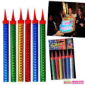 6 Pcs  Mixed Colour Sparkling Party Cake Decoration Candle (15Cm). 