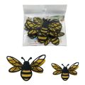 12pcs Creative Black&yellow 3D Bee Stickers Accesories Photo Props Bee Wall Decals Party Supplies DIY Hollow Bees Sticker Festival. 