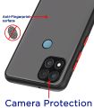 Mi Redmi 9 / Redmi 9 Activ / 9C / Poco C31 Smoke Cover Protective Shockproof Matte Hard Back Case Cover for Mi Redmi 9 / 9C / Redmi 9 Activ (Black. 