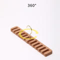 Rack with 360 Rotation Swivel Hook Tie and Belt Organizer Display for Closet Door Wall Belt Hanger for Closet Wooden Belts Organizer Belt. 