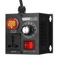 AC220V 5000W Stepless Voltage Regulator Portable Variable Monophase Voltage Controller Temperature Speed Light Adjuster. 