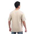 Beige Color Cotton Round Neck Half Sleeve Plain T-Shirt For Men. 