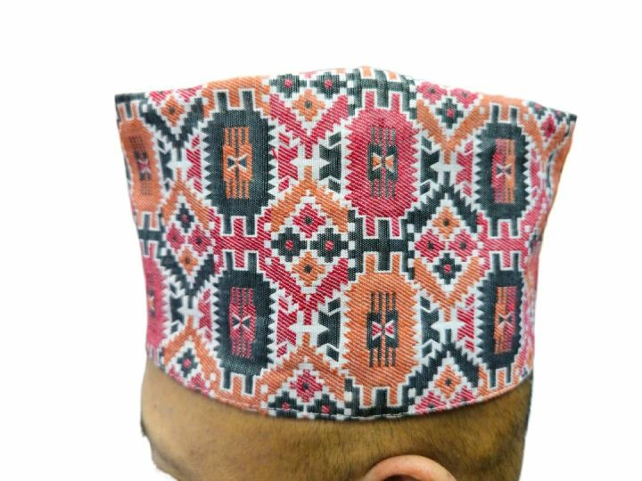 Palpali Dhaka Topi/ Nepali Dhaka Topi/ Traditional Dhaka Topi for Men
