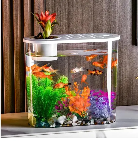 Transparent%20Home%20Office%20Desk%20Decoration%20Aquarium%20Table%20Fish%20Bowl%20Tank%20With%20Lid%2013%20Litre%20-%20Image%202