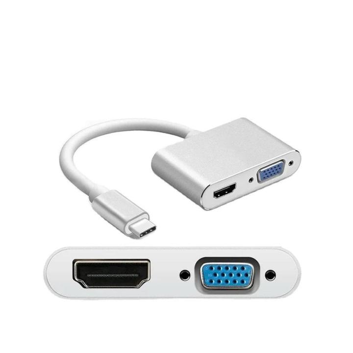 USB 3.1 Type C to VGA Multiport Adapter USB C to HDMI 4K UHD Converter ...