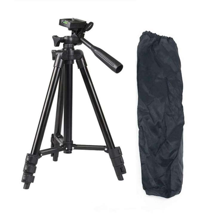 3120 Tripod Stand Full Black 1020 Mm Long /Mobile/ Camera, With Mobile Holder